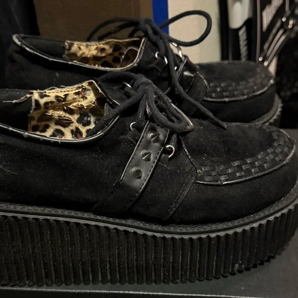 Demonia Black Platform Creeper 206 Size 9 - Picture 3 of 10